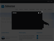 Tablet Screenshot of advense.com